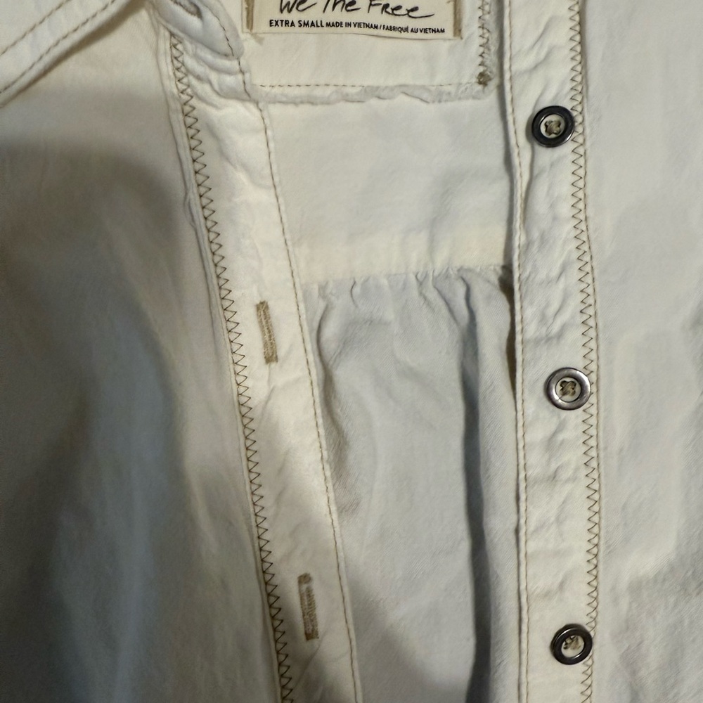 We The Free-Free People Cream Button-Up Top for sale!